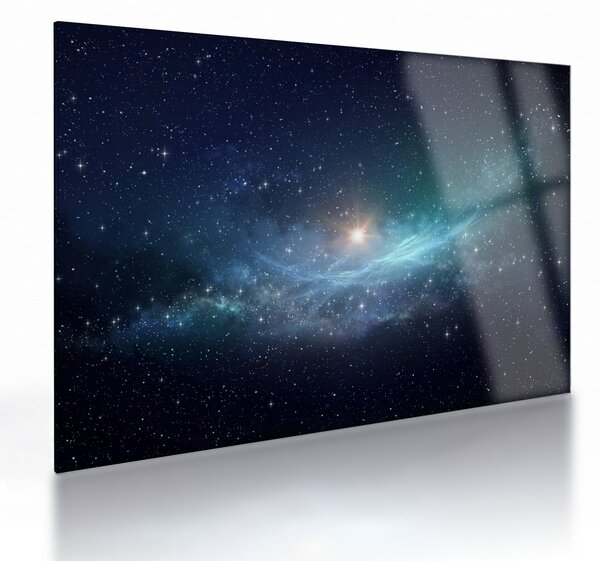 Tablou pe sticlă - Stele și nebuloase (70x50 cm)