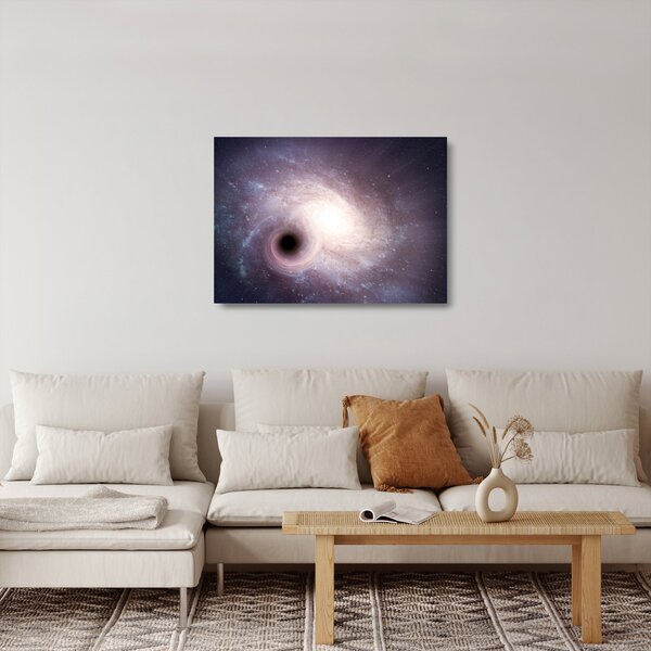 Tablou pe sticlă - Galaxii spiralate (70x50 cm)