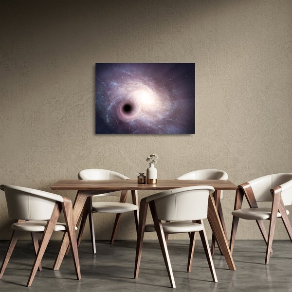 Tablou pe sticlă - Galaxii spiralate (70x50 cm)