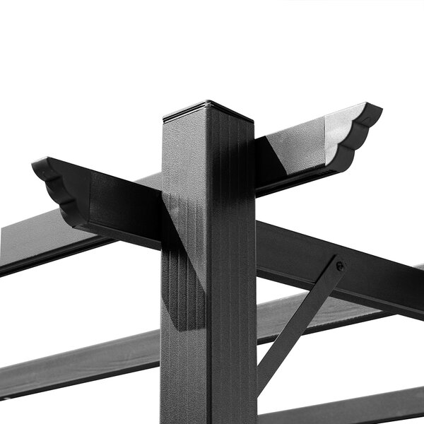 Outsunny Foisor Pergola de Gradina 3X4m Prelata Culisanta in Poliester Impermeabil si Schelet in Aluminiu | Aosom Romania