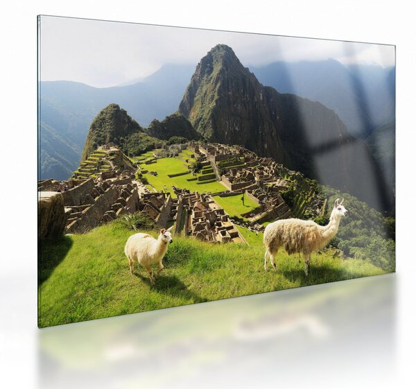 Tablou pe sticlă - Machu Picchu (70x50 cm)