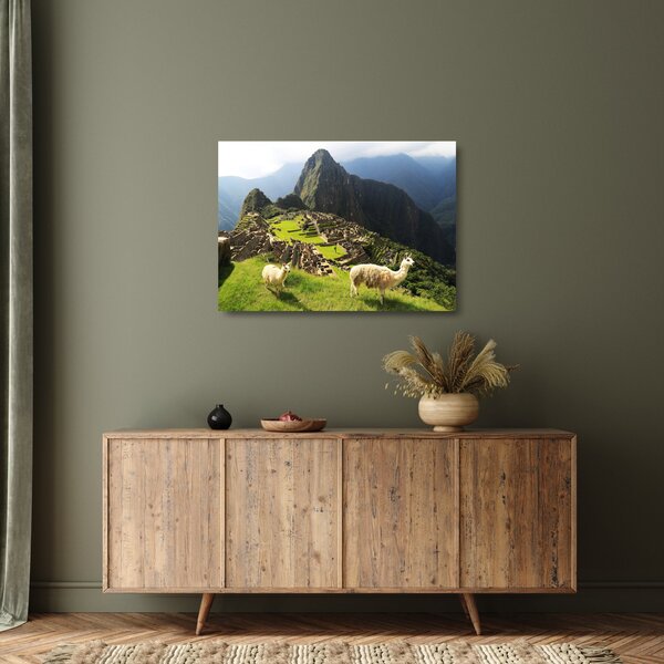 Tablou pe sticlă - Machu Picchu (70x50 cm)