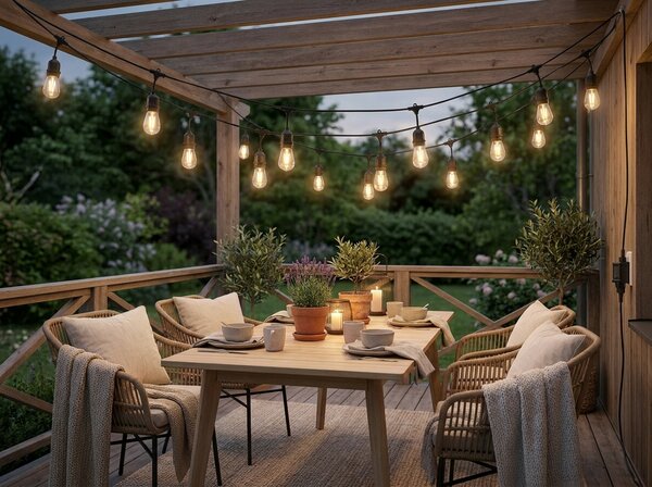 Ghirlanda luminoasa de gradina cu LED LUCENT, 15 m