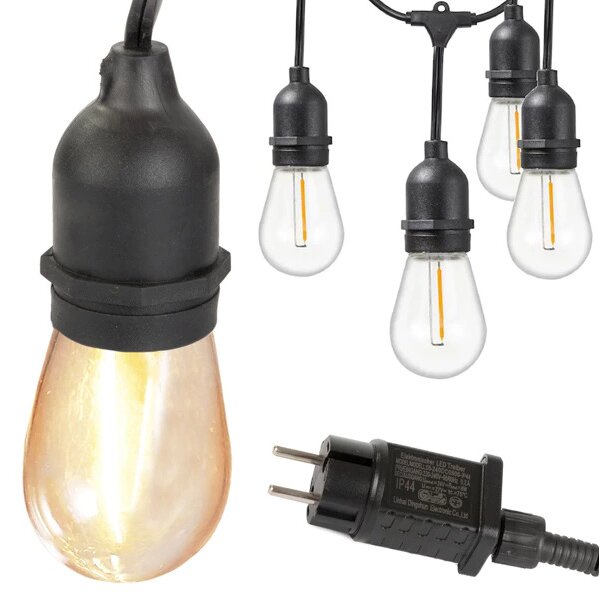 Ghirlanda luminoasa de gradina cu LED LUCENT, 15 m
