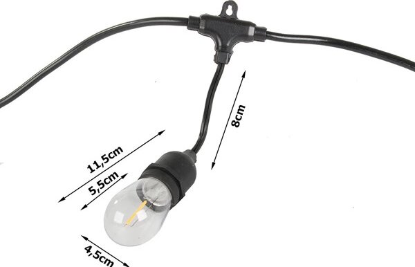 Ghirlanda luminoasa de gradina cu LED LUCENT, 15 m
