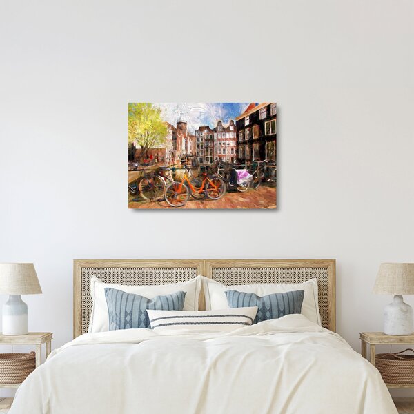 Tablou pe sticlă - Amsterdam, pictură (70x50 cm)