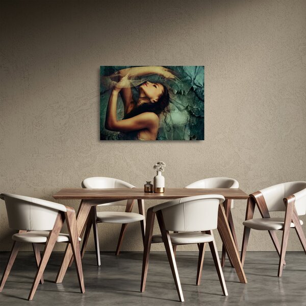 Tablou pe sticlă - Muza (70x50 cm)