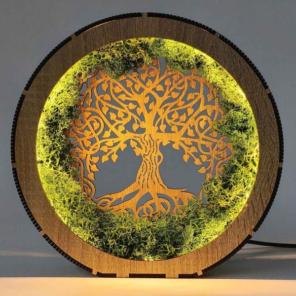 Arborele Vieții - pictură cu mușchi luminos cu LED | SEDO