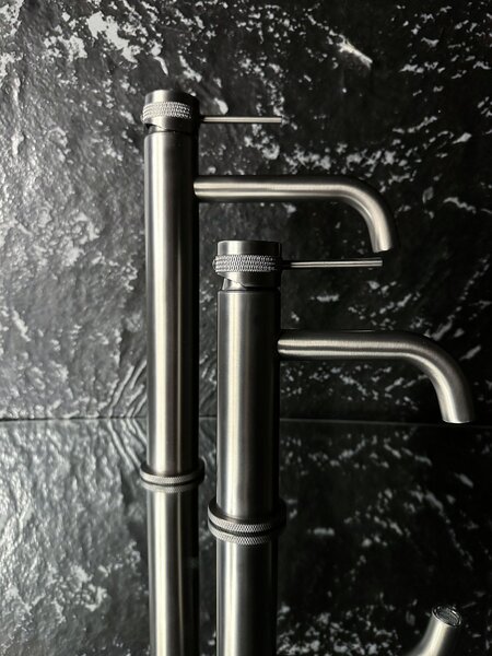 Baterie pentru baie Rea Lungo Grip Gun Grey low
