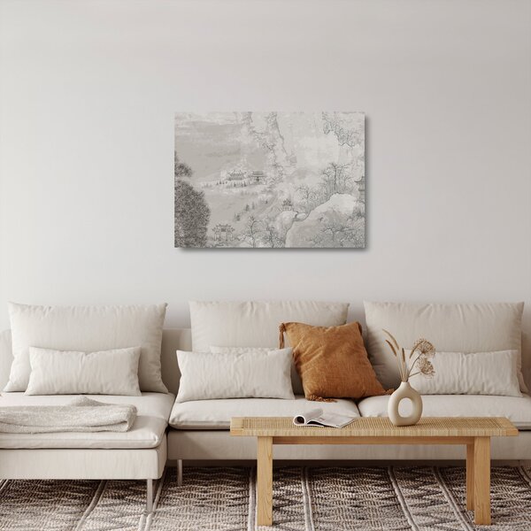 Tablou pe sticlă - Peisaj chinezesc (70x50 cm)