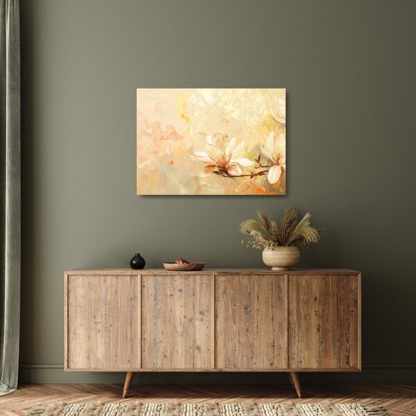 Tablou pe sticlă - Flori (70x50 cm)
