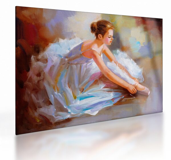 Tablou pe sticlă - Balerina (70x50 cm)
