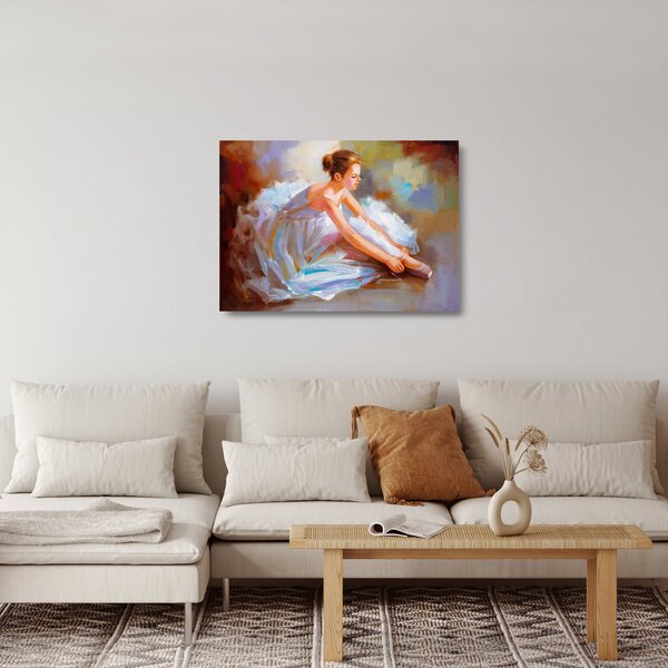 Tablou pe sticlă - Balerina (70x50 cm)