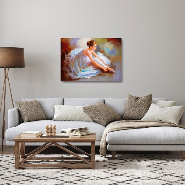 Tablou pe sticlă - Balerina (70x50 cm)