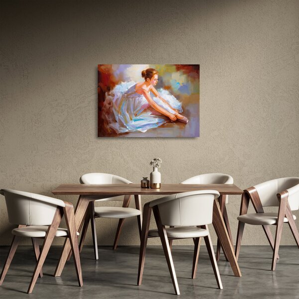 Tablou pe sticlă - Balerina (70x50 cm)