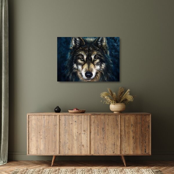 Tablou pe sticlă - Wolf (70x50 cm)
