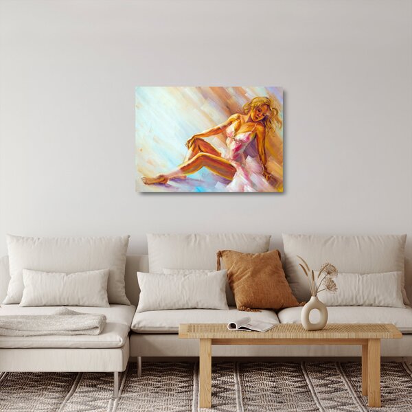 Tablou pe sticlă - Dansatori (70x50 cm)