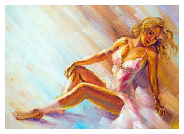 Tablou pe sticlă - Dansatori (70x50 cm)