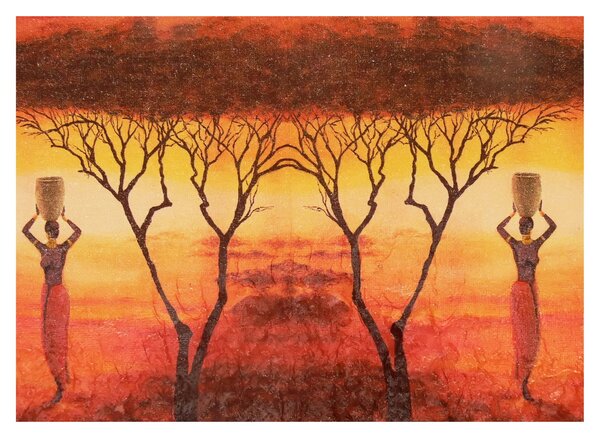Tablou pe sticlă - Savana africană (70x50 cm)