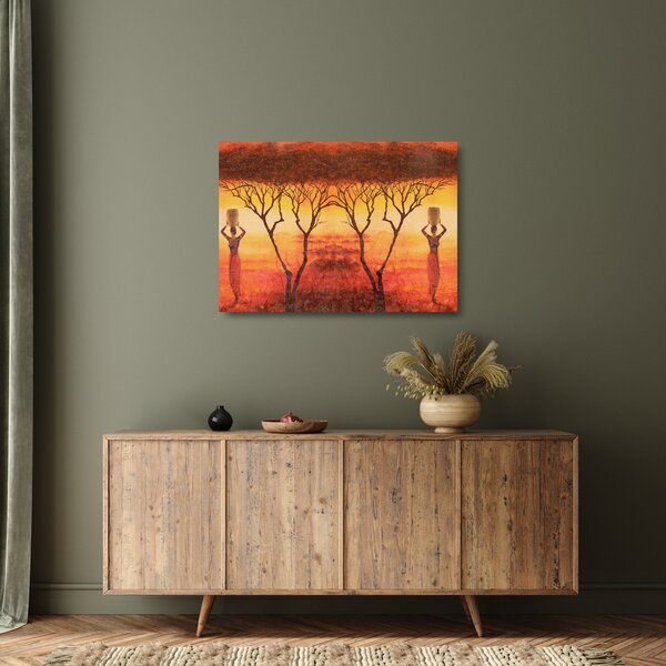 Tablou pe sticlă - Savana africană (70x50 cm)