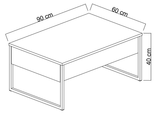 Mobilier living LUXE, gri antracit/auriu, PAL melaminat/metal, 2 piese