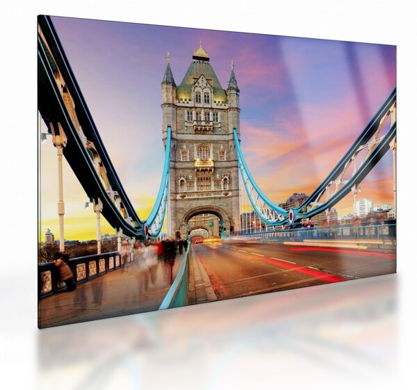 Tablou pe sticlă - Tower Bridge (70x50 cm)