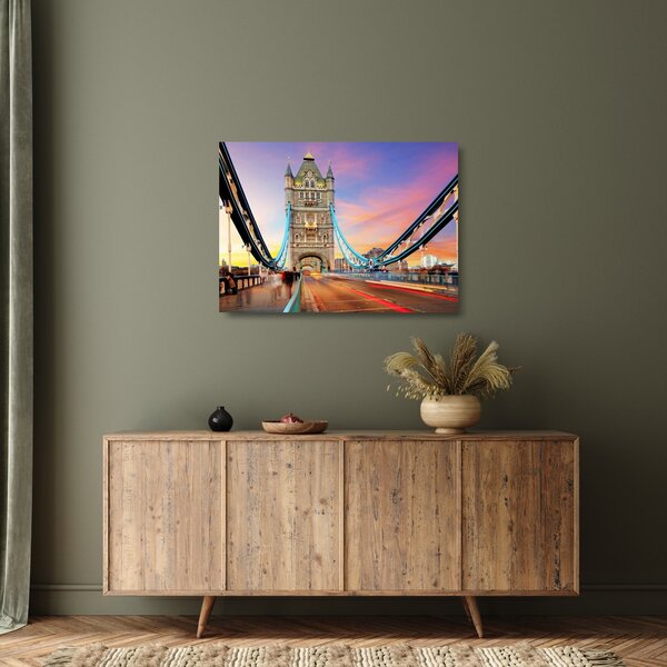 Tablou pe sticlă - Tower Bridge (70x50 cm)