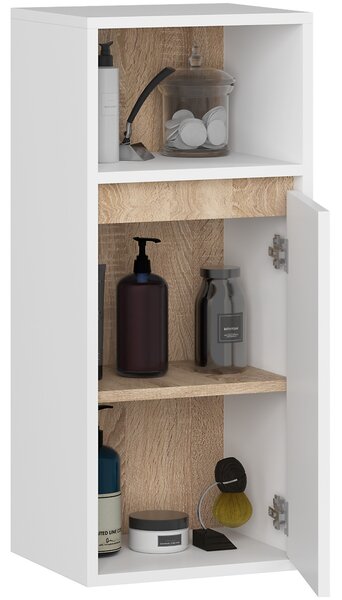 Dulap de baie Vambos W35 1P 1W (alb + stejar sonoma). Promo -15%. 1152091