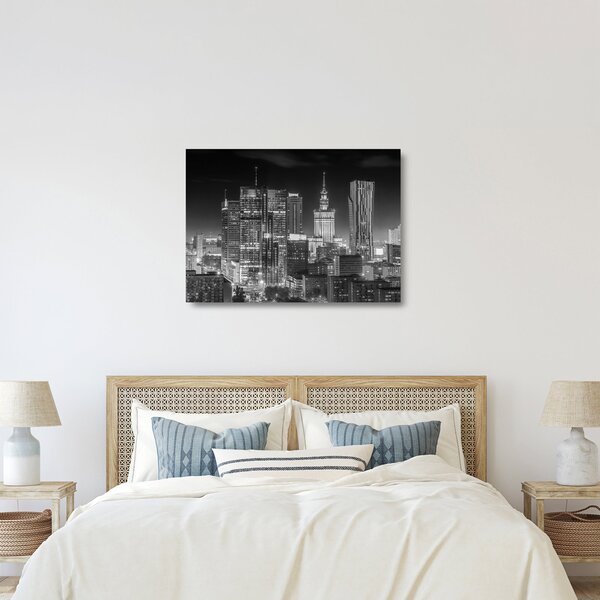 Tablou pe sticlă - Alb și negru New York (70x50 cm)