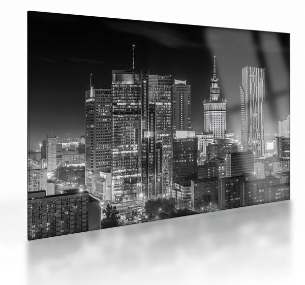 Tablou pe sticlă - Alb și negru New York (70x50 cm)