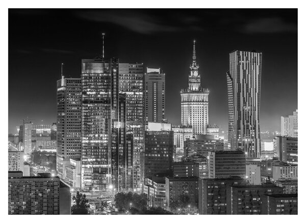Tablou pe sticlă - Alb și negru New York (70x50 cm)