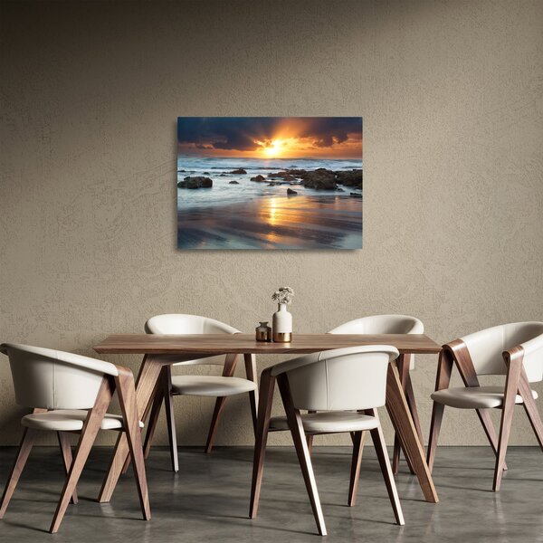 Tablou pe sticlă - Marea scăldată de soare (70x50 cm)