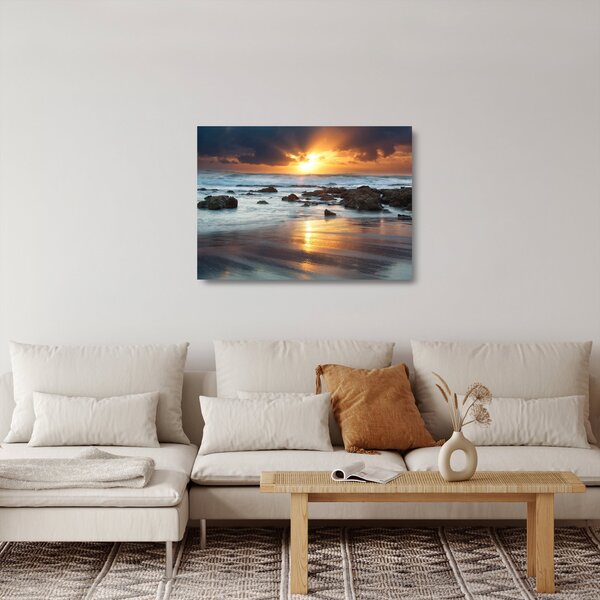 Tablou pe sticlă - Marea scăldată de soare (70x50 cm)