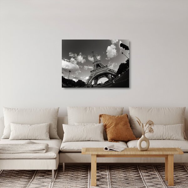 Tablou pe sticlă - Turnul Eiffel din Paris (70x50 cm)