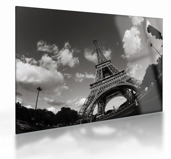Tablou pe sticlă - Turnul Eiffel din Paris (70x50 cm)