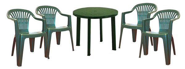 Set mobilier de gradina Telde 4 persoane - Verde