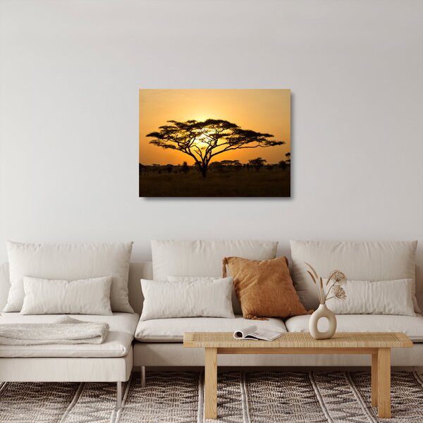 Tablou pe sticlă - Savana africană (70x50 cm)