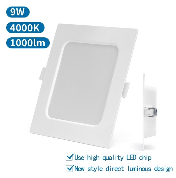 Aigostar - Corp de iluminat LED încastrat 9W/230V, 4000K, 14,5x14,5 cm, alb