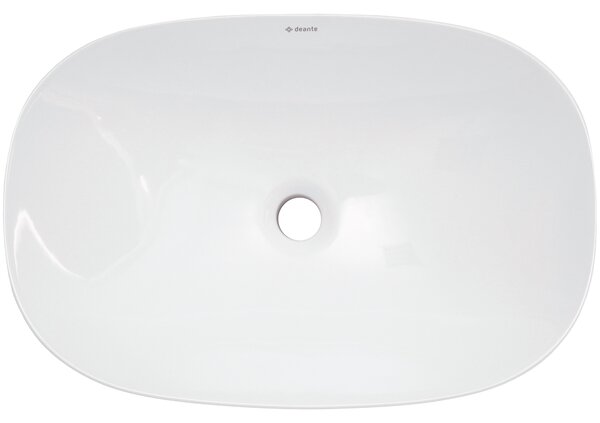 Deante Arnika, chiuveta ceramica blat 600x400x150 mm, alb, CGN_6U6S