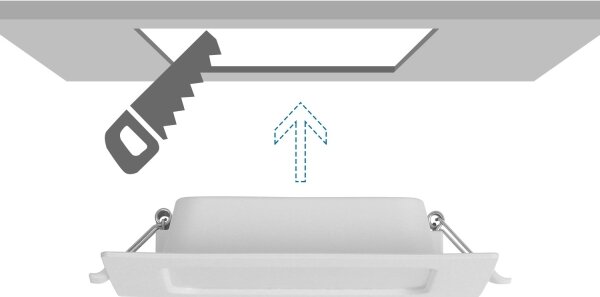 Aigostar - Corp de iluminat LED încastrat 9W/230V, 4000K, 14,5x14,5 cm, alb