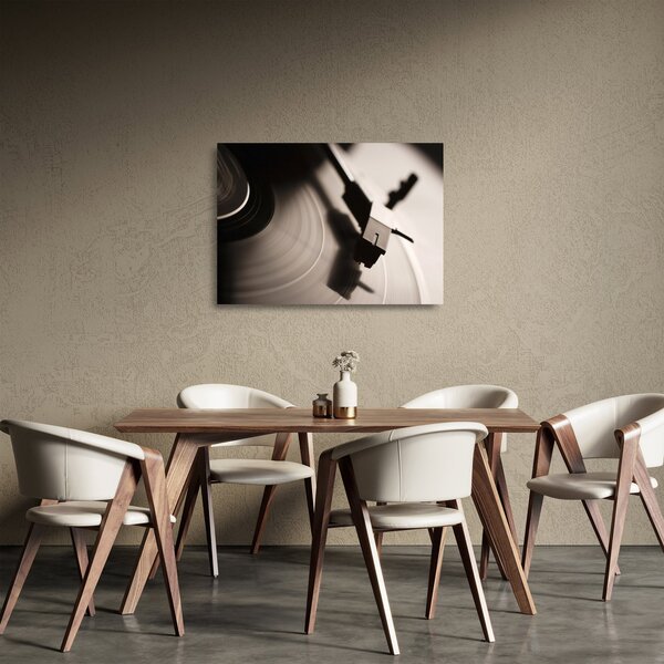Tablou pe sticlă - Înregistrare gramofonică (70x50 cm)