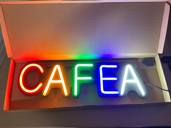Reclama Luminoasa Neon LED "CAFEA" – Atrage Clientii Instant!