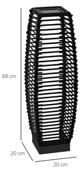 Outsunny Lampadar solar, Lampa de exterior pentru gradina Lampa pentru alee si iluminat decoratic cu lumini LED | Aosom Romania