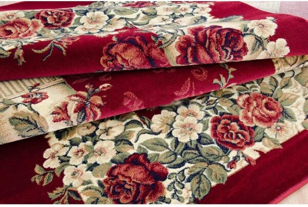 Covor Clasic, Lotos Coloane Rosu, 150x230 cm