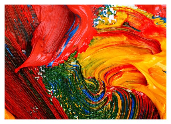 Tablou pe sticlă - Abstractizare albăstrire cu o perie (70x50 cm)