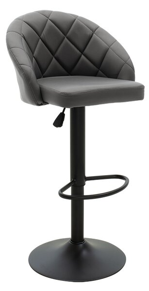 Scaun Bar Bliss Piele Ecologica Negru, Baza Neagra