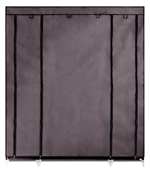 KONDELA Organizator de garderobă, material textil/metal, maro, METIN VNW15