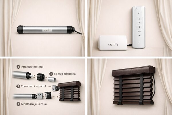 Motorizare somfy pentru Jaluzele din Lemn 50 mm