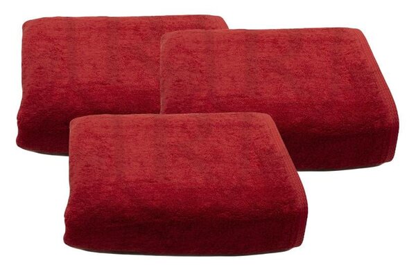 Set 2 Prosoape De Corp Bumbac 100%, 600 Gsm, 70x140 Cm, Rosu