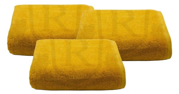 Set 2 Prosoape De Corp Bumbac 100%, 600 Gsm, 70x140 Cm, Galben